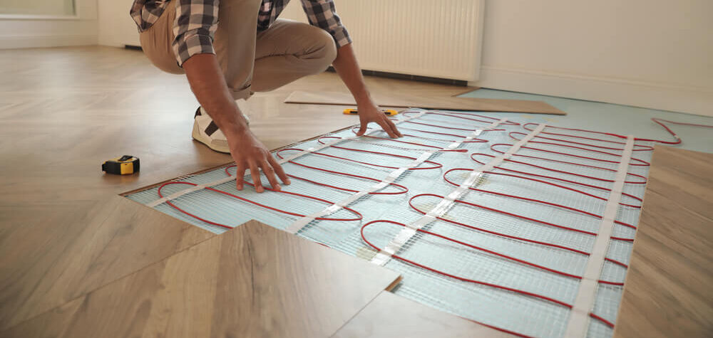 put radiant heat under wood floor